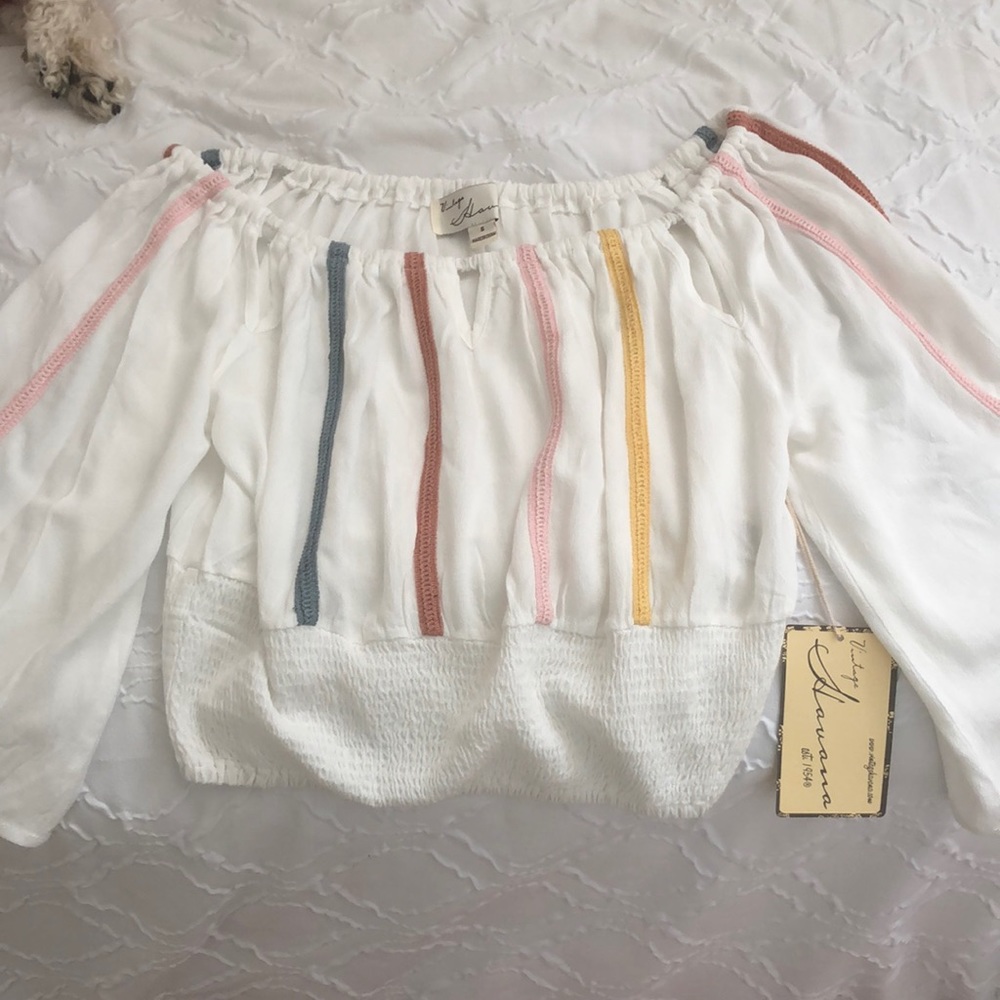 Vintage Havana Off Shoulder Blouse